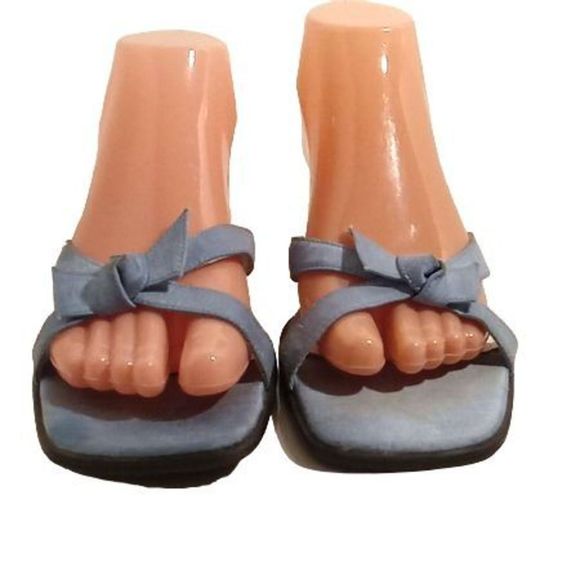 Fanfares Blue Square Toe Sandals Women's Size 7 - Picture 3 of 7